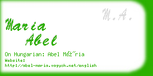 maria abel business card